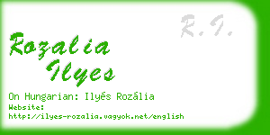 rozalia ilyes business card