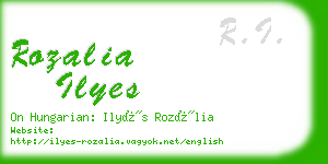 rozalia ilyes business card